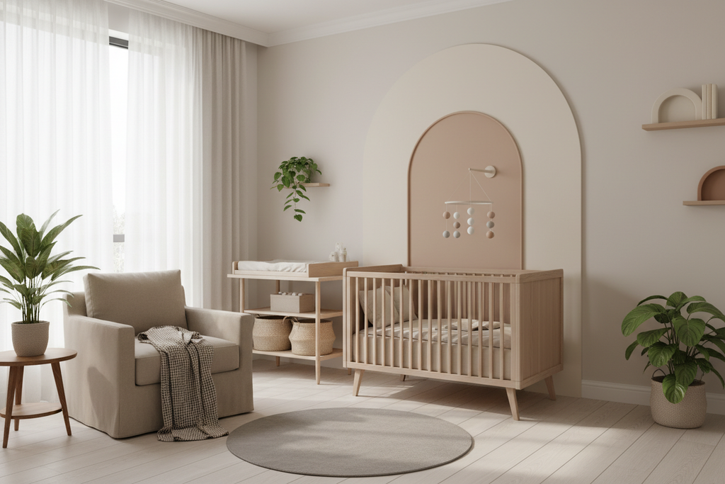 Calm Nursery Arch Wall Panel