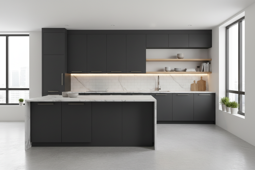 Charcoal Matte Cabinet Wrap