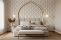 Geometric Arch Headboard Wall Panel