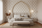 Geometric Arch Headboard Wall Panel