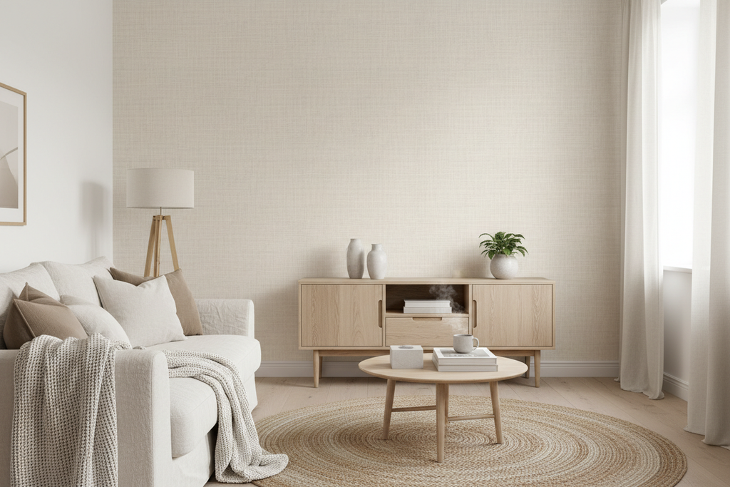 Nordic Linen Texture Wallpaper