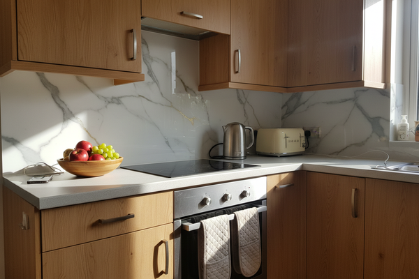 Oak & Marble Kitchen
